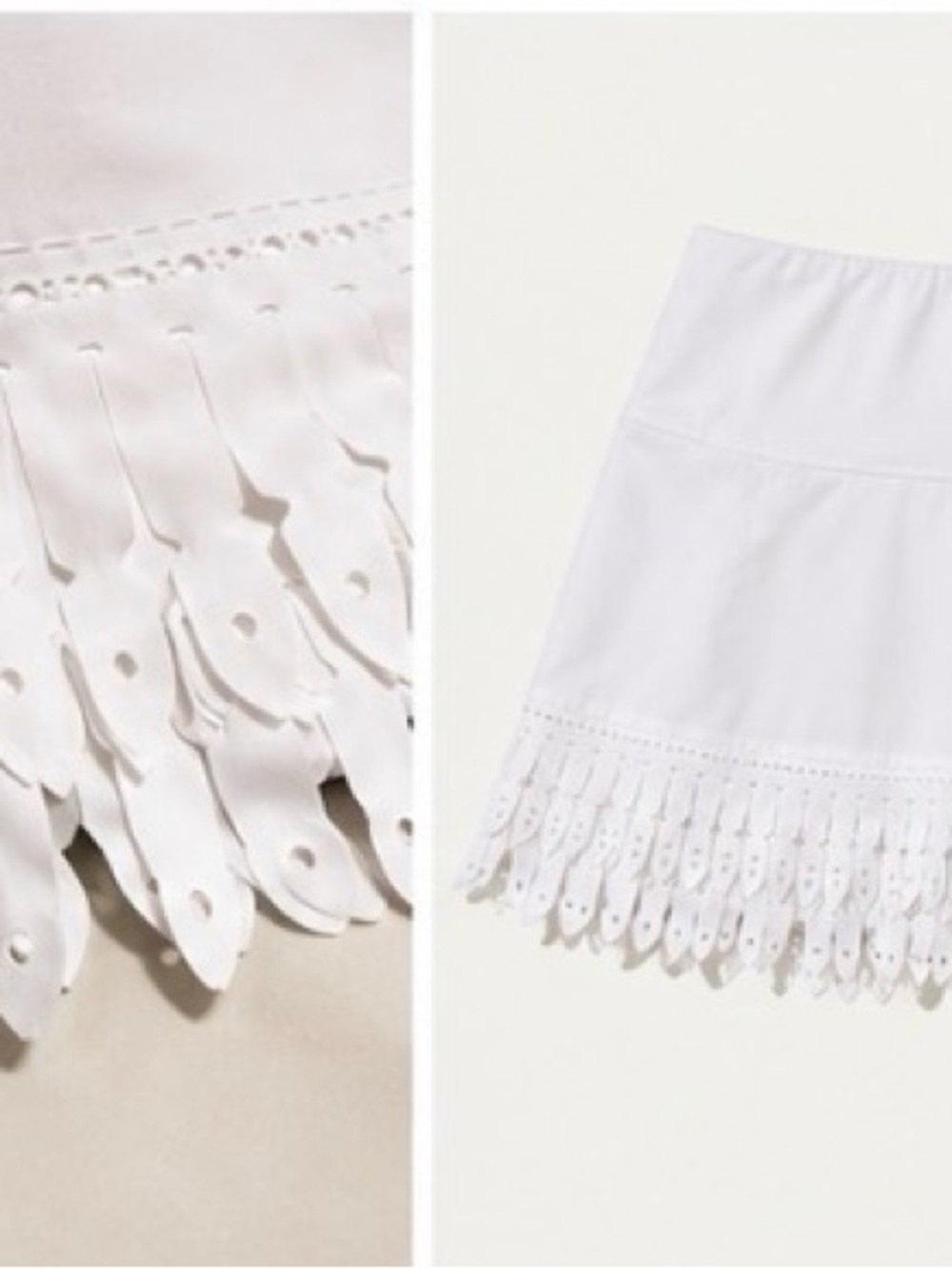 Lucky in Love White Fringe Tennis Golf Skort Skirt Size M 8-10 - Picture 4 of 9